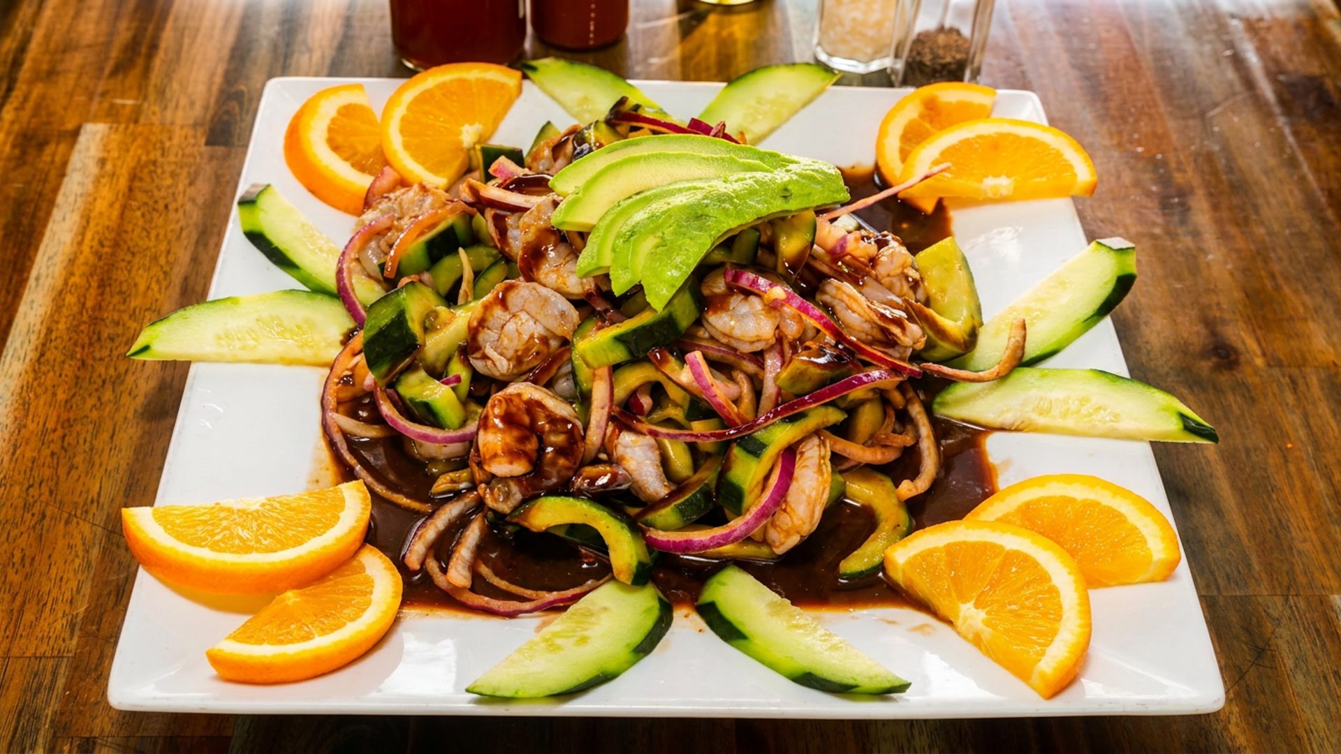 Octopus, aguachile, shrimp ceviche